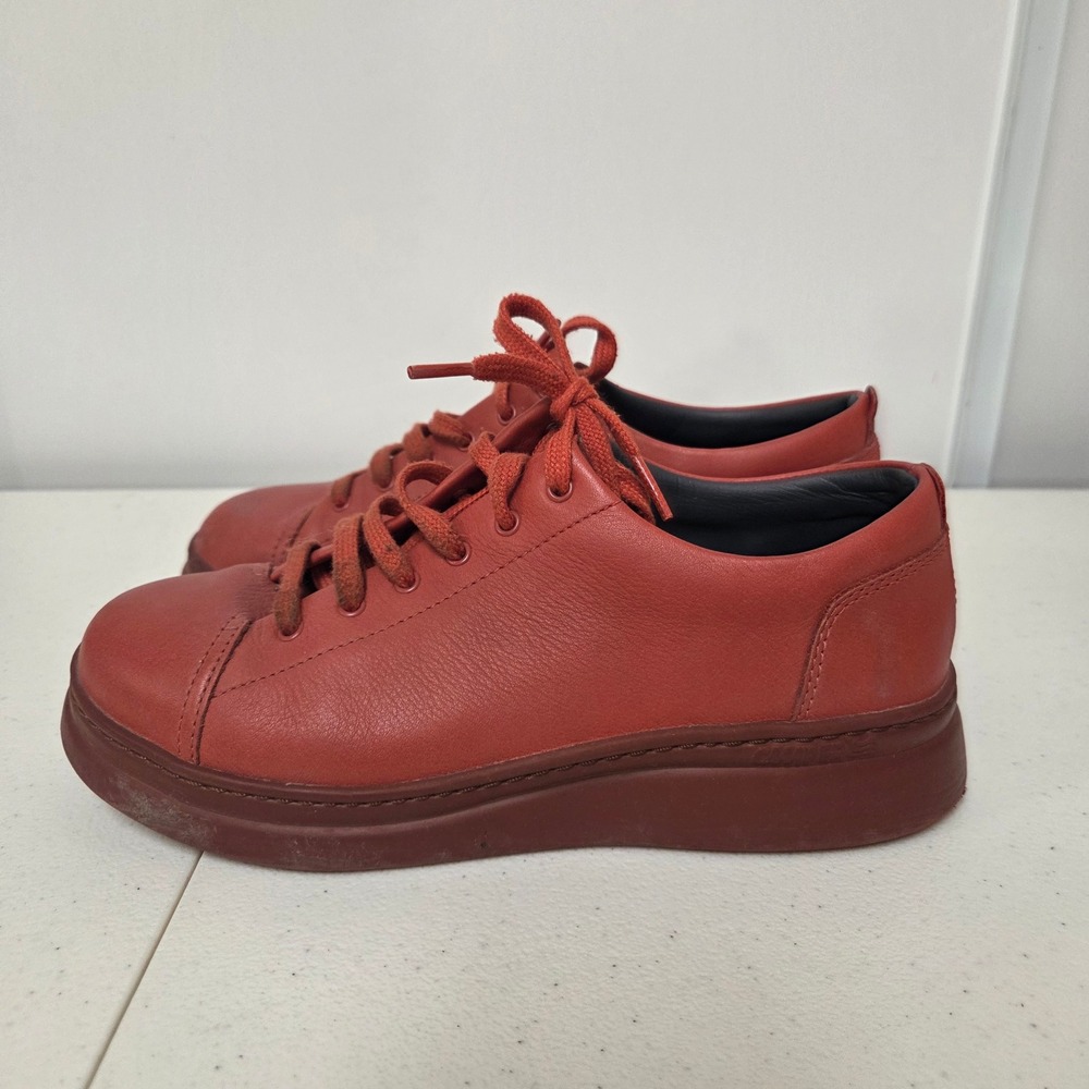 Camper Runner Up Red Leather Platform Sneakers K200645-026 Womens 38 EU 8 US